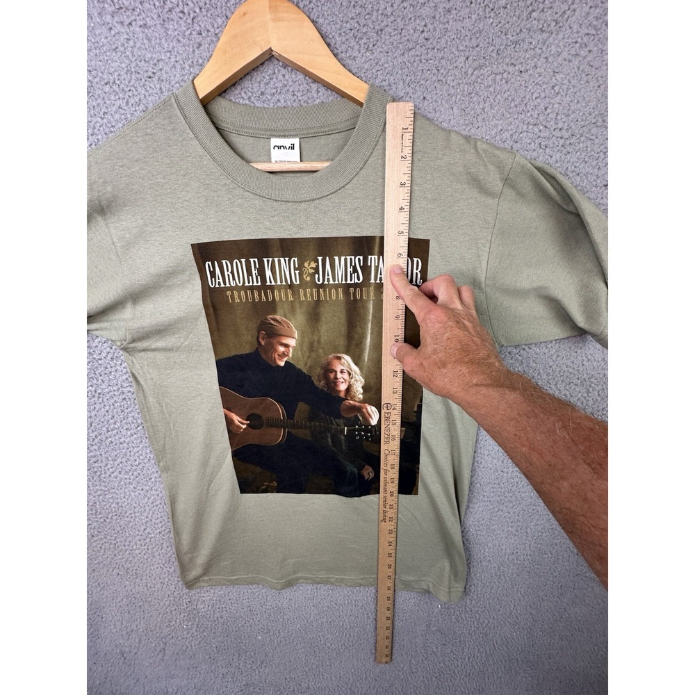 Carole King & James Taylor Troubadour Reunion Tour 2010 T Shirt Men Medium Green - Picture 9 of 10